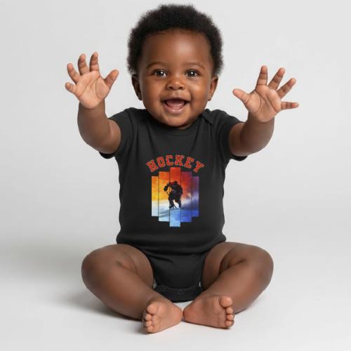 Hockey Rush - Organic Short Sleeve Baby Bodysuit