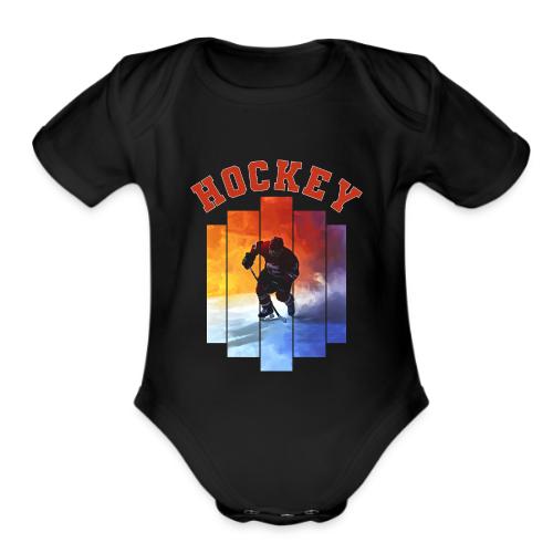 Hockey Rush - Organic Short Sleeve Baby Bodysuit