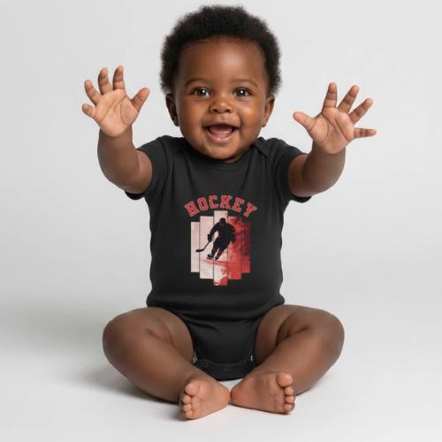 Hockey Spirit - Organic Short Sleeve Baby Bodysuit