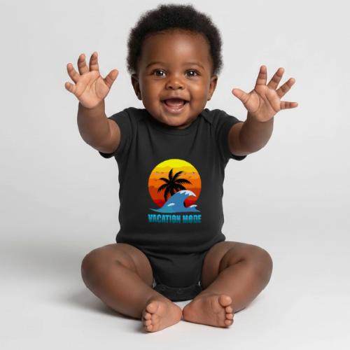 Vacation mode: Sunset Escape - Organic Short Sleeve Baby Bodysuit