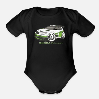 pause digital fabrik Skoda Motorsport' Organic Short-Sleeved Baby Bodysuit | Spreadshirt