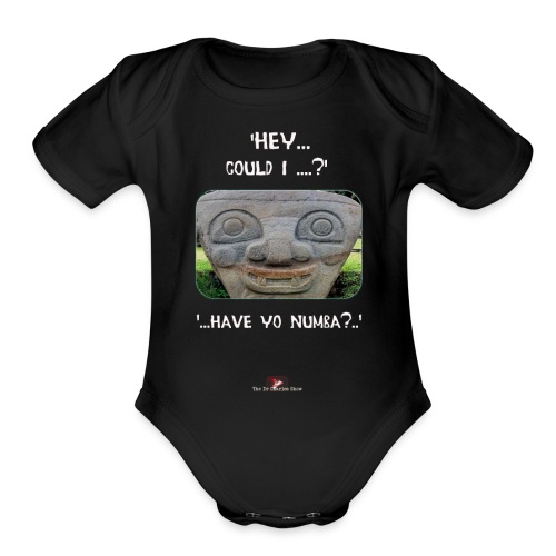 The Hey Could I have Yo Number Alien - Organic Short Sleeve Baby Bodysuit