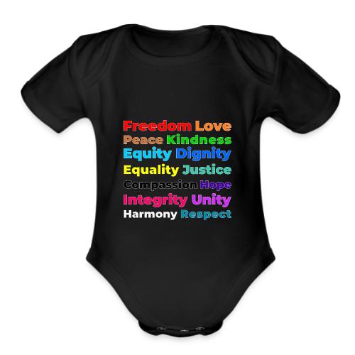 Words of Light - Organic Short Sleeve Baby Bodysuit