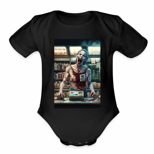 Zombie Cashier 04: Zombies In Everyday Life - Organic Short Sleeve Baby Bodysuit