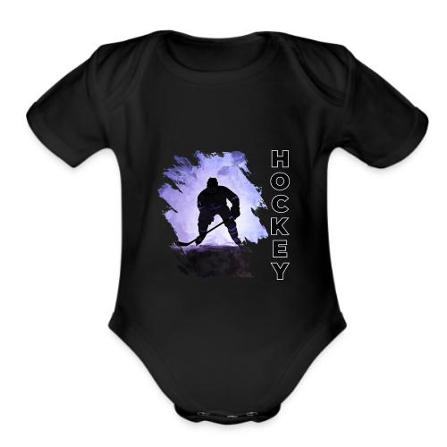 Hockey Charge - Organic Short Sleeve Baby Bodysuit