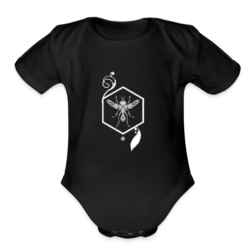 hiveswhite2 png - Organic Short Sleeve Baby Bodysuit