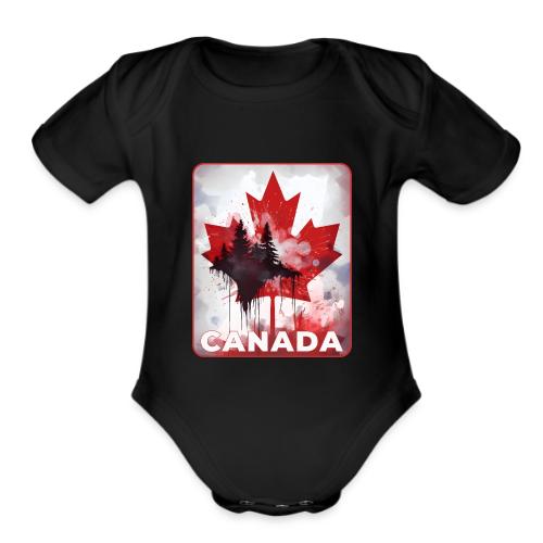Canada's Maple Leaf Pride - Organic Short Sleeve Baby Bodysuit