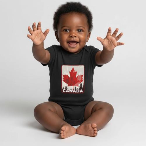 Echoes of Canada - Organic Short Sleeve Baby Bodysuit