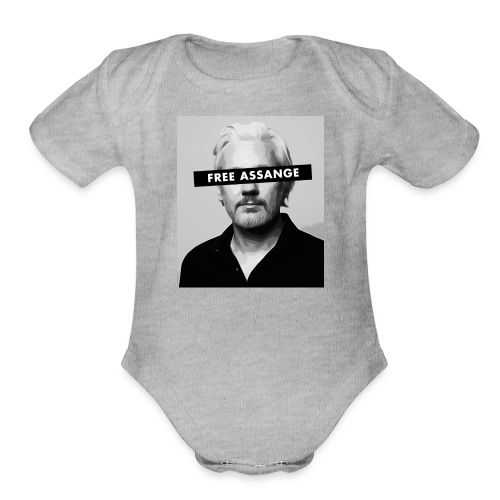 Free Julian Assange - Organic Short Sleeve Baby Bodysuit