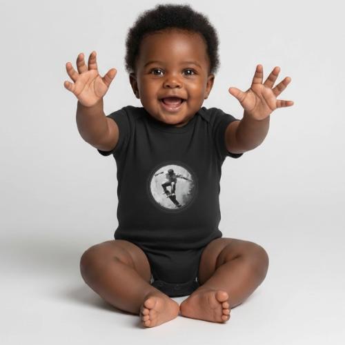 Skateboarding Vibes Only - Organic Short Sleeve Baby Bodysuit