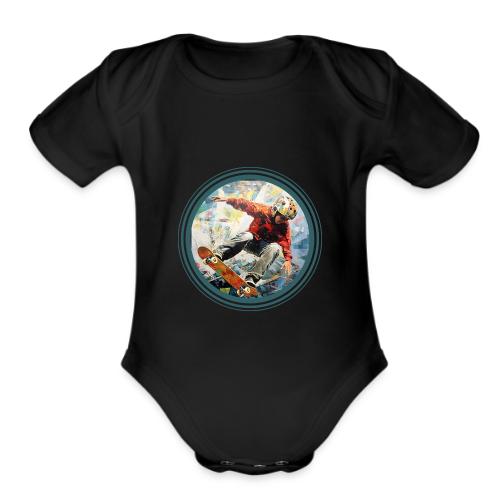 Skateboarding Fuel - Organic Short Sleeve Baby Bodysuit