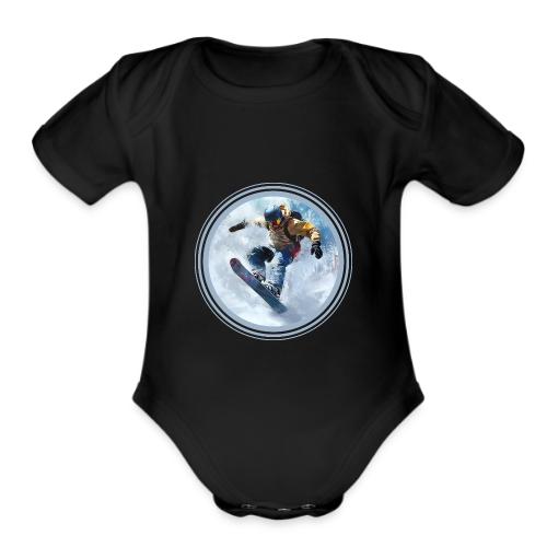 Snowboarding Life - Organic Short Sleeve Baby Bodysuit