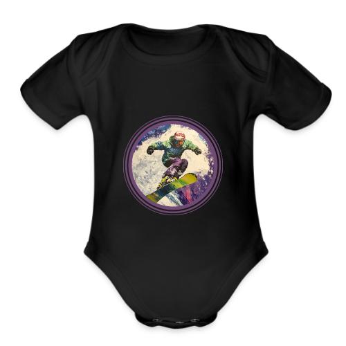 Snowboarding Soul - Organic Short Sleeve Baby Bodysuit