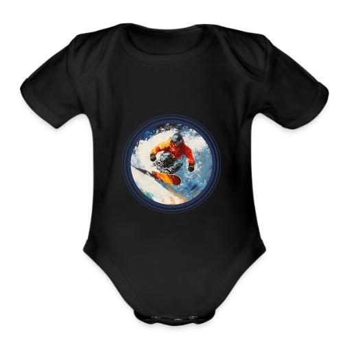 Snowboarding Rebel - Organic Short Sleeve Baby Bodysuit