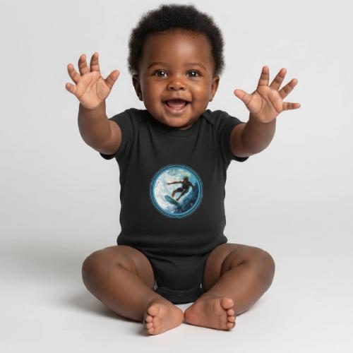 Surfing Freedom - Organic Short Sleeve Baby Bodysuit