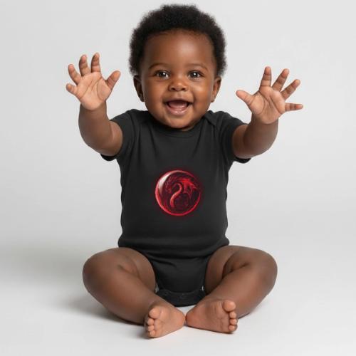 Dragon Orb - Organic Short Sleeve Baby Bodysuit
