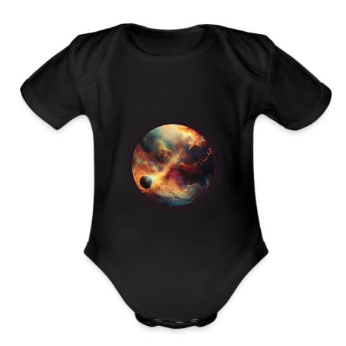 The Painted Planets - Organic Short Sleeve Baby Bodysuit