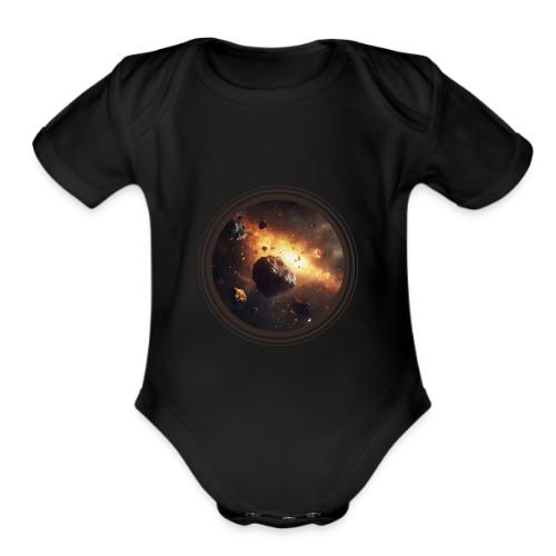 Asteroids Drift - Organic Short Sleeve Baby Bodysuit
