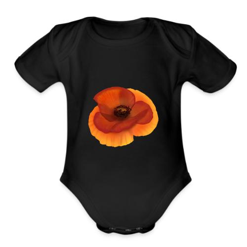 Vivid poppy - Organic Short Sleeve Baby Bodysuit