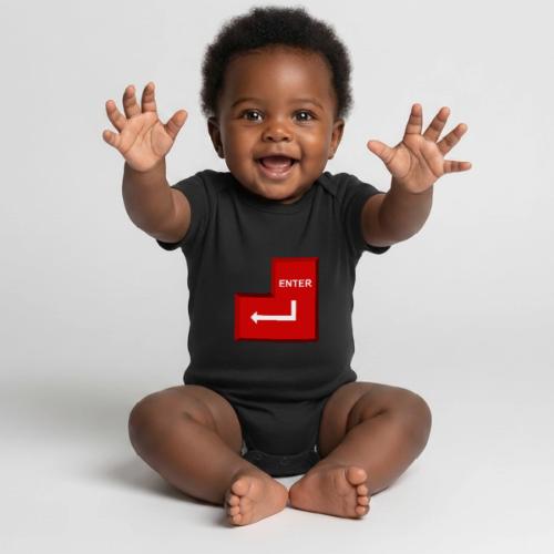 Just Press Enter - Organic Short Sleeve Baby Bodysuit