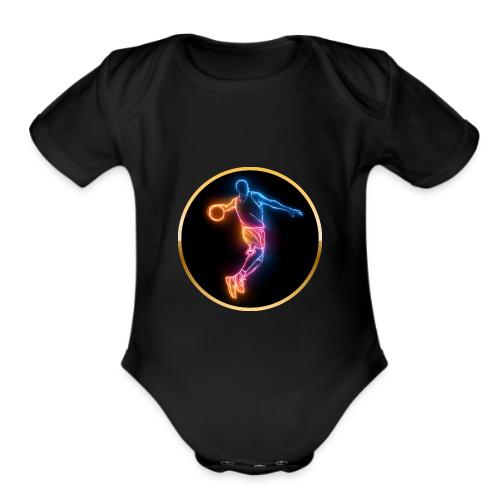 Basketball: Slam Dunk Afterglow - Organic Short Sleeve Baby Bodysuit
