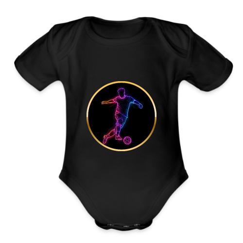 Neon Soccer Flow - Organic Short Sleeve Baby Bodysuit
