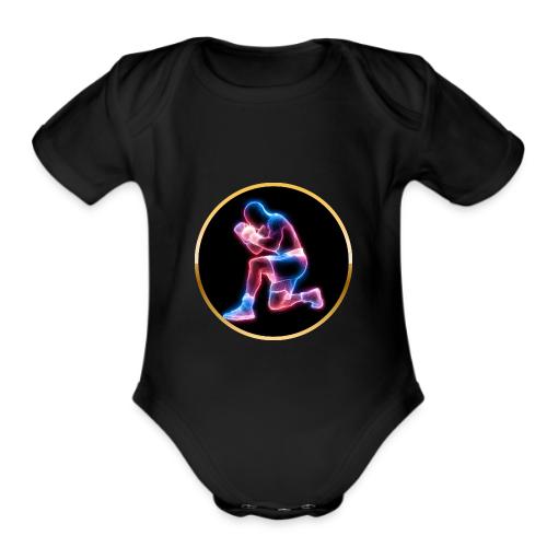 Neon Boxing Focus - Organic Short Sleeve Baby Bodysuit