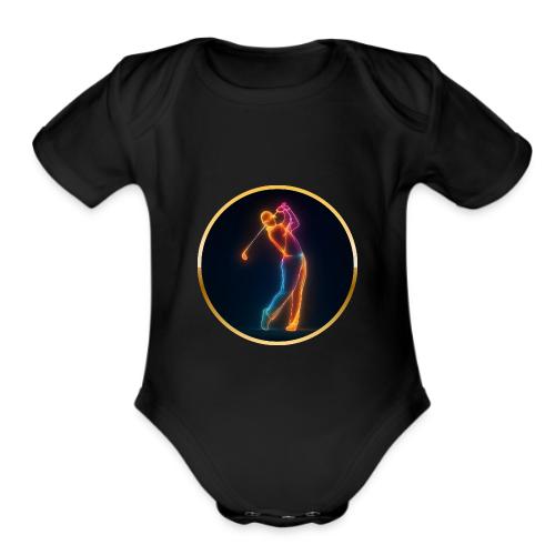 Neon Golf Motion - Organic Short Sleeve Baby Bodysuit