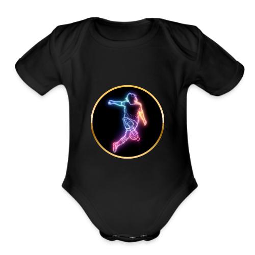 Soccer: Neon Goal Fusion - Organic Short Sleeve Baby Bodysuit