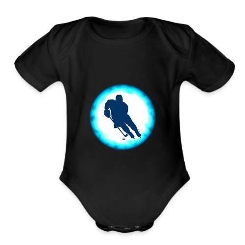 Hockey: Ice Warrior - Organic Short Sleeve Baby Bodysuit
