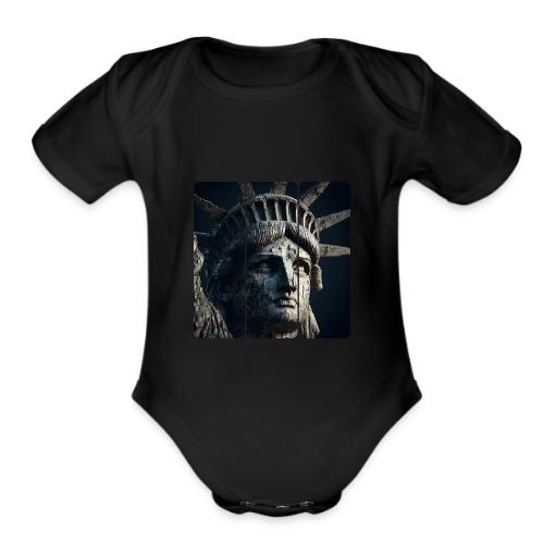 USA: Liberty in Shadows - Organic Short Sleeve Baby Bodysuit
