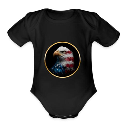 USA: Liberty Emblem - Organic Short Sleeve Baby Bodysuit
