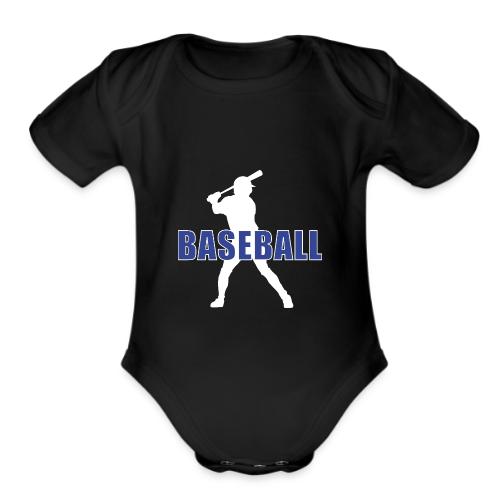 Classic Baseball Swing - Organic Short Sleeve Baby Bodysuit