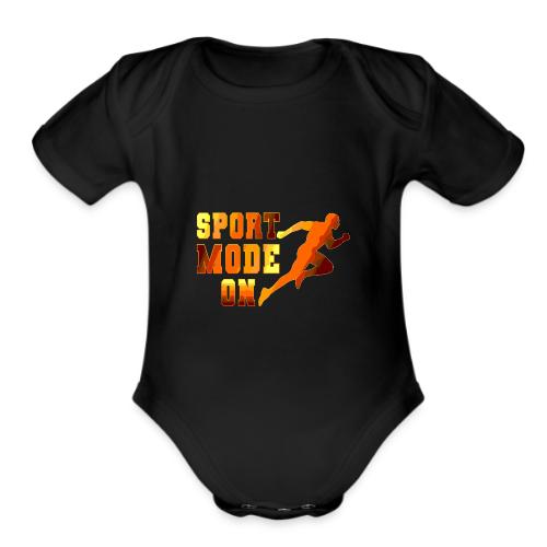 Sport Mode On - Organic Short Sleeve Baby Bodysuit