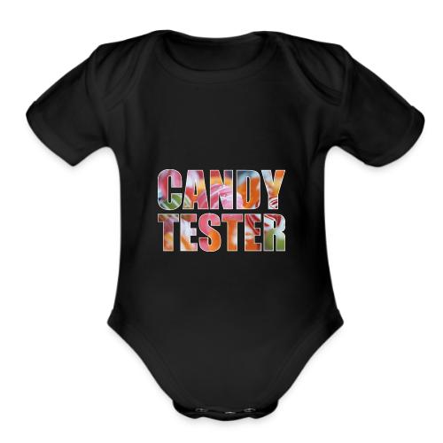 Candy Tester Delight - Organic Short Sleeve Baby Bodysuit