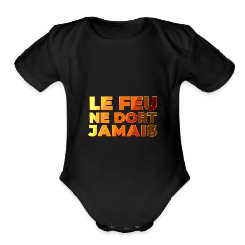 Fire never sleeps - Organic Short Sleeve Baby Bodysuit