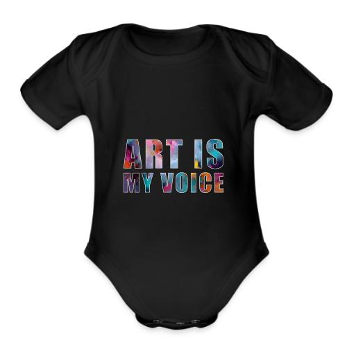 Art Is My Voice - Organic Short Sleeve Baby Bodysuit