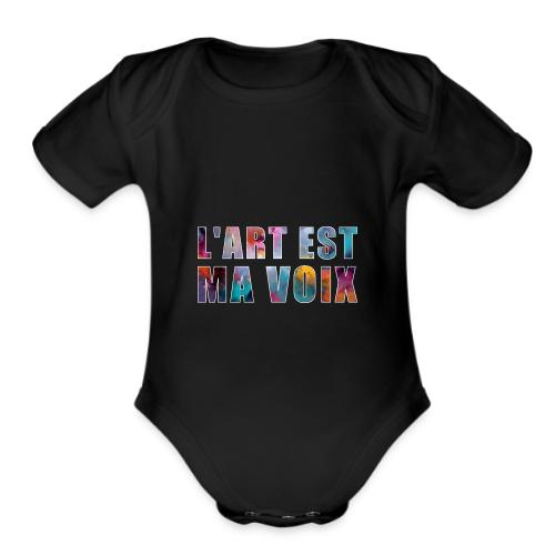 Art is my voice - Organic Short Sleeve Baby Bodysuit