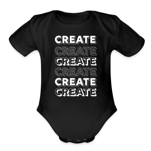 Create Typography - Organic Short Sleeve Baby Bodysuit