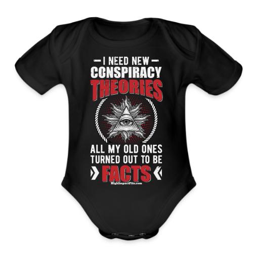 Conspiracy Theories Star for Dark Colors - Organic Short Sleeve Baby Bodysuit