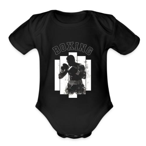 Born for Boxing - Organic Short Sleeve Baby Bodysuit