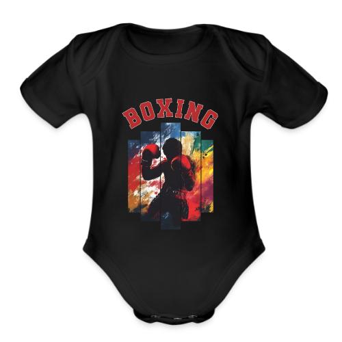Boxing Warrior - Organic Short Sleeve Baby Bodysuit
