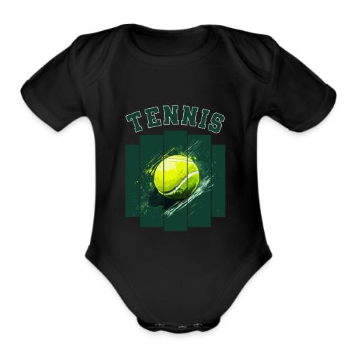 Tennis Motion - Organic Short Sleeve Baby Bodysuit
