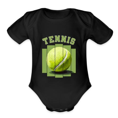 Tennis Minimal - Organic Short Sleeve Baby Bodysuit