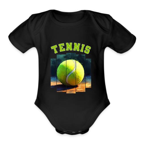 Tennis Vibes Only - Organic Short Sleeve Baby Bodysuit