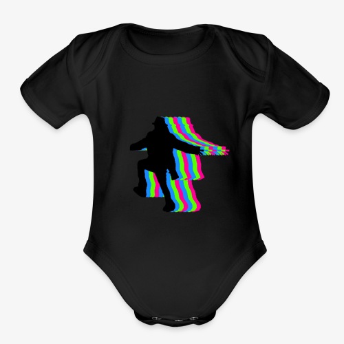 silhouette rainbow - Organic Short Sleeve Baby Bodysuit