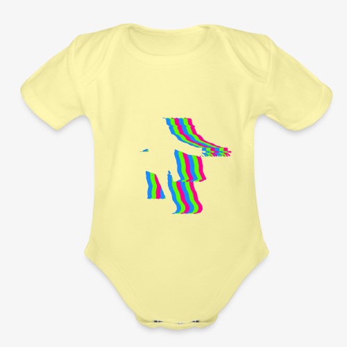 silhouette rainbow cut 1 - Organic Short Sleeve Baby Bodysuit