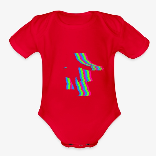 silhouette rainbow cut 1 - Organic Short Sleeve Baby Bodysuit