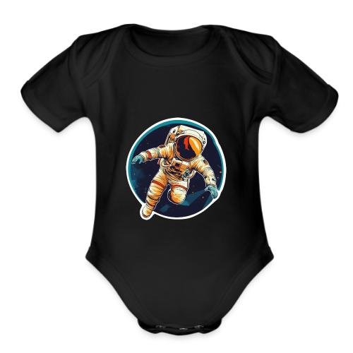 Astronaut: Dream, explore, discover! - Organic Short Sleeve Baby Bodysuit