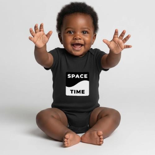 Space-time: Warped Reality - Organic Short Sleeve Baby Bodysuit